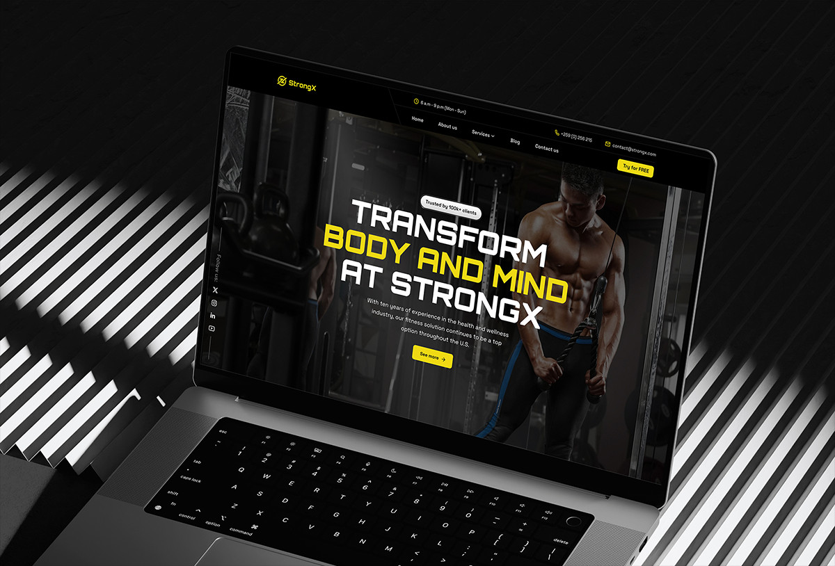 StrongX - Fitness Framer Template Preview Image 1