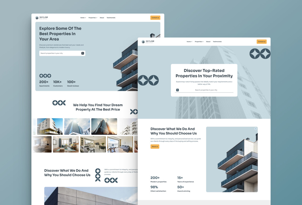 Skyline: Framer-Based Real Estate Template Preview Image 2