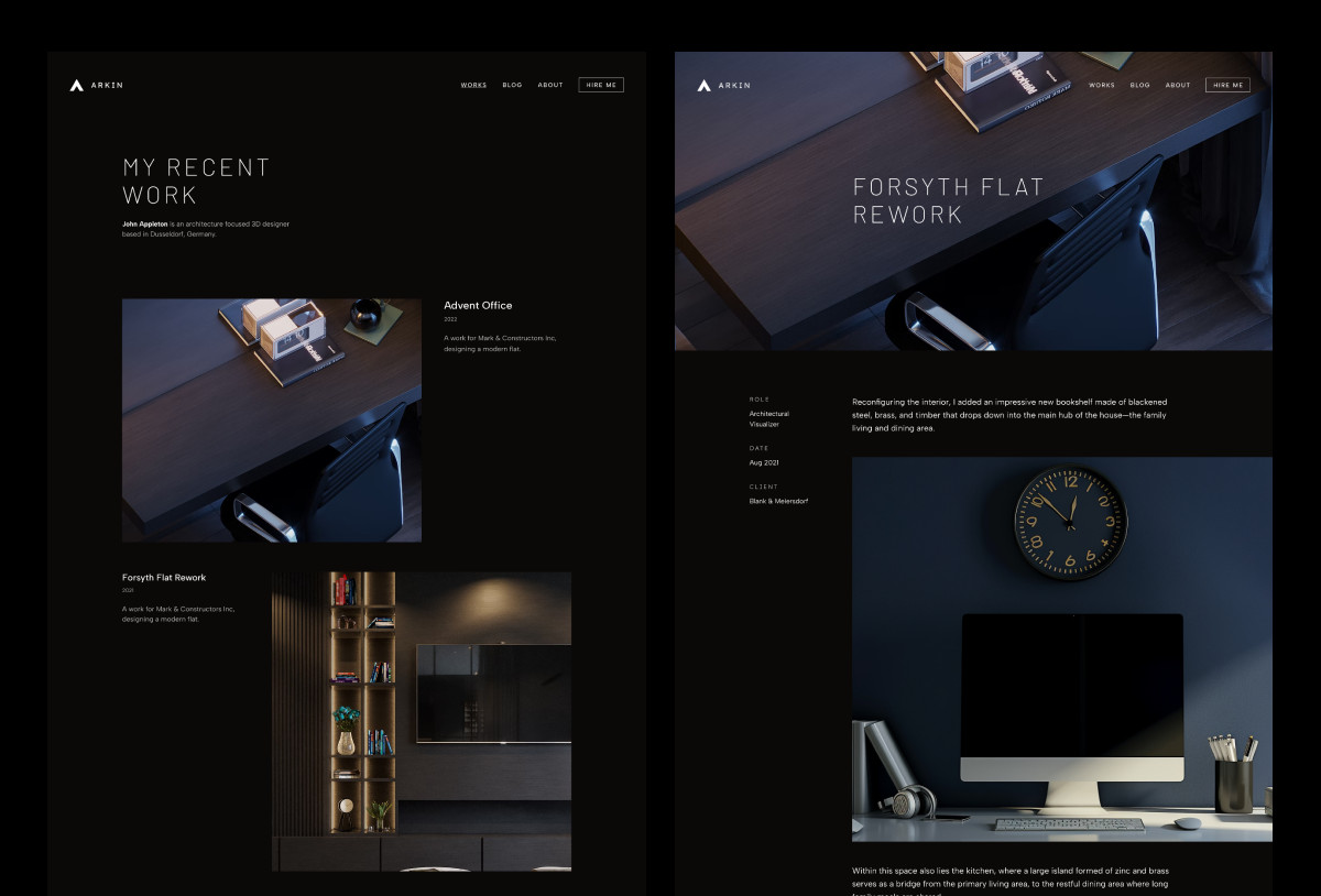 ARKIN — Portfolio Template Preview Image 2