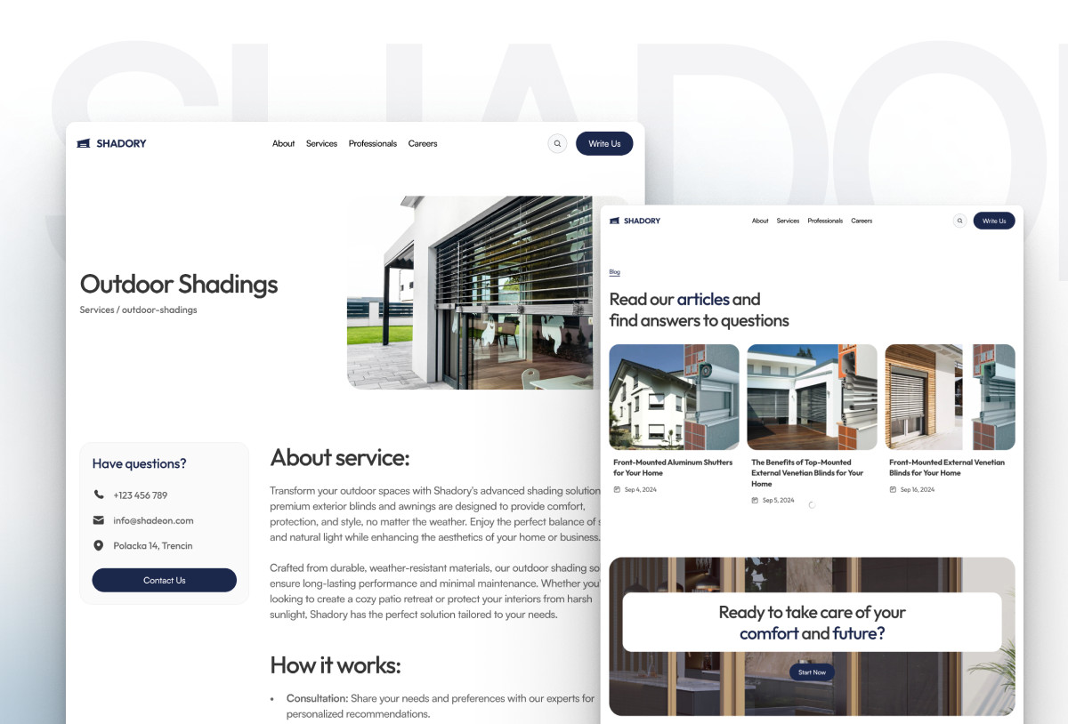 Shadory - Shading Technology Framer Template Preview Image 3