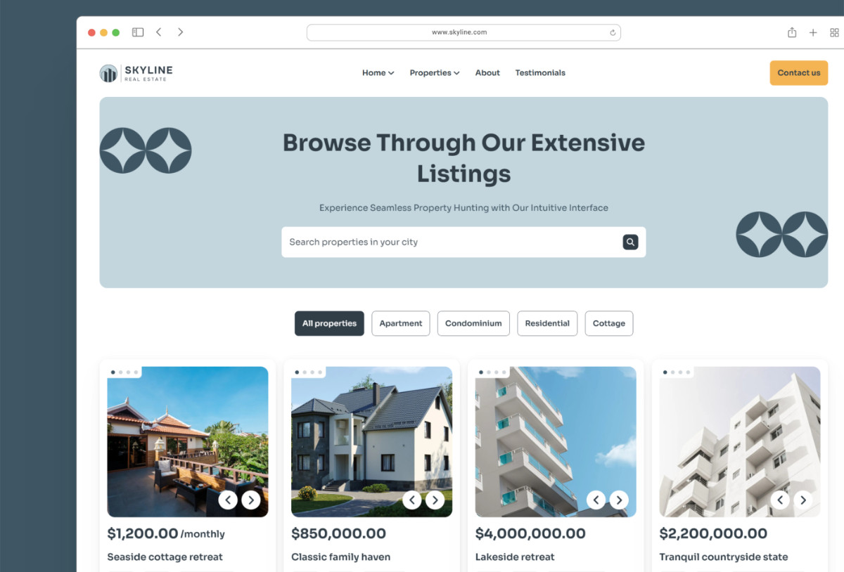 Skyline: Framer-Based Real Estate Template Preview Image 3