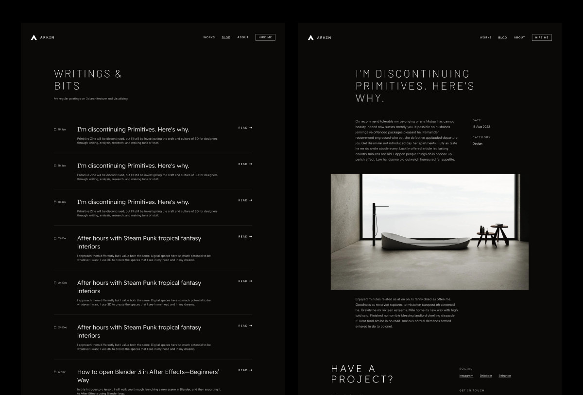 ARKIN — Portfolio Template Preview Image 3