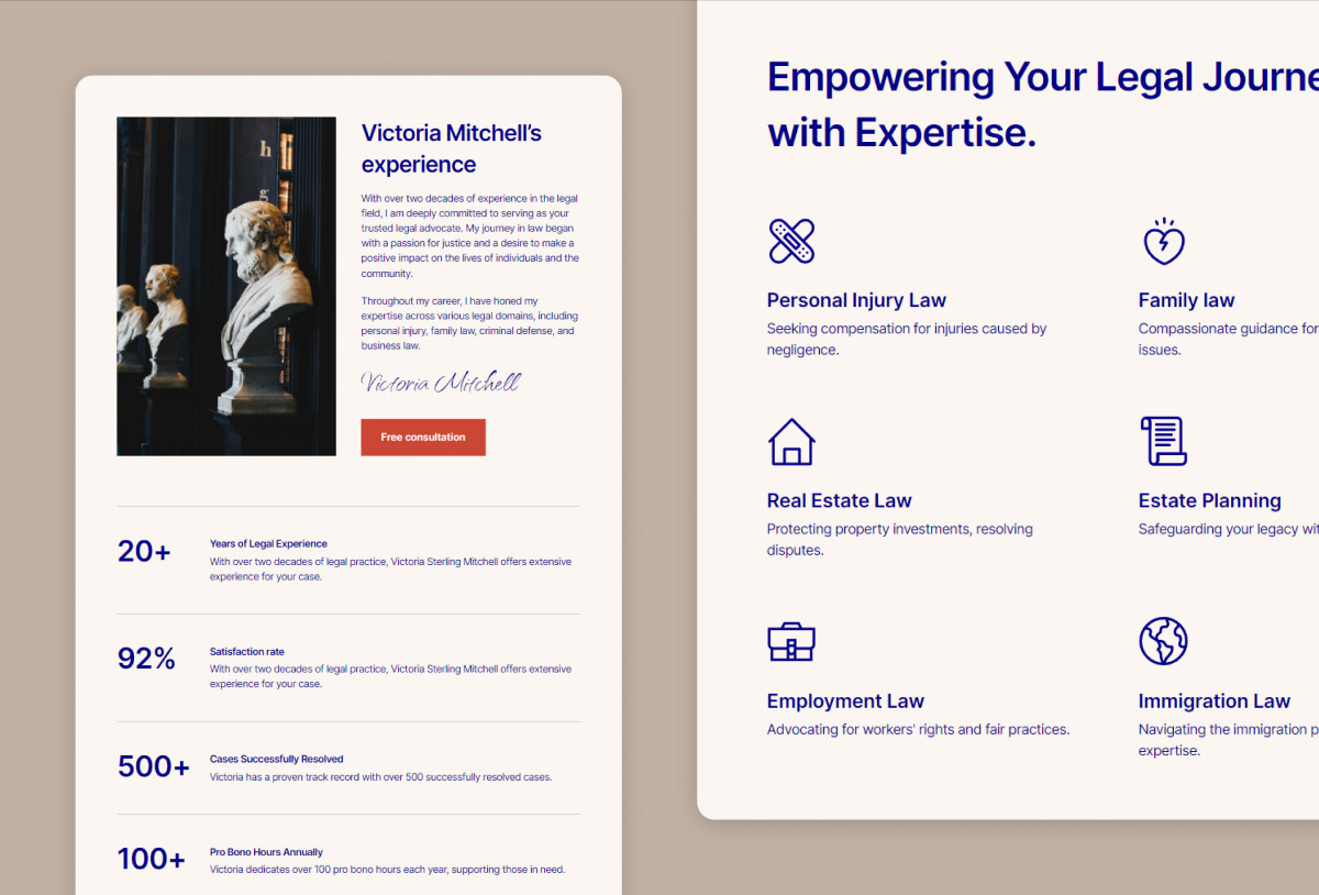 Victoria Mitchell - Framer Template Preview Image 3