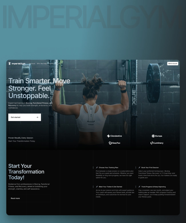 ImperialGym - Fitness Framer Website Template Thumbnail