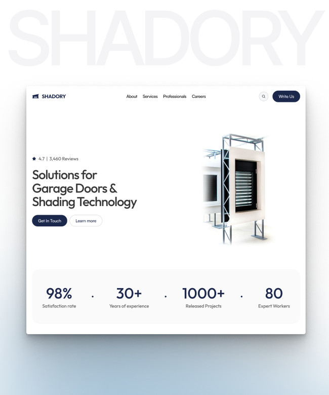 Shadory - Shading Technology Framer Template Thumbnail