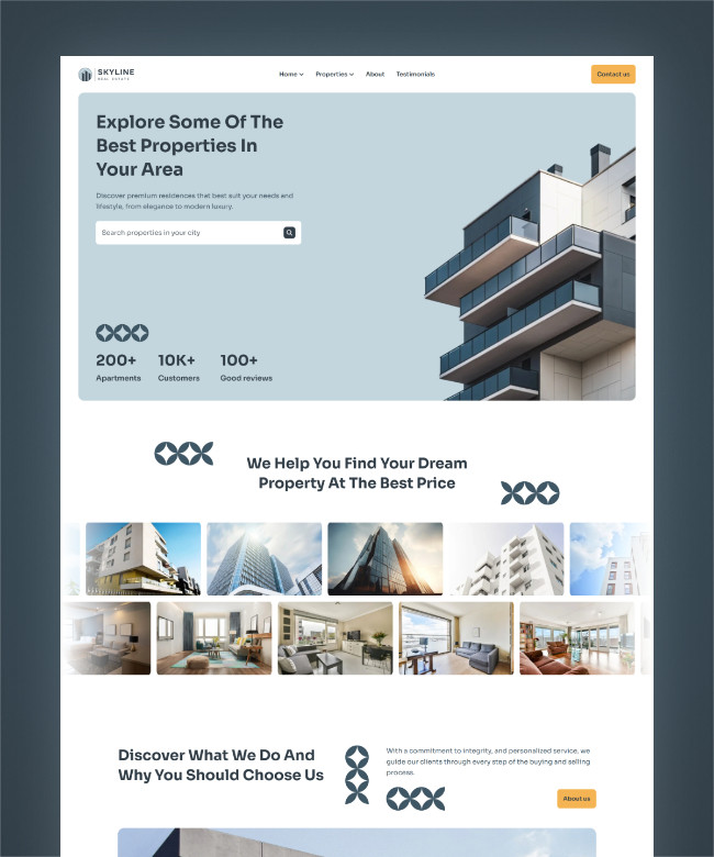 Skyline: Framer-Based Real Estate Template Thumbnail