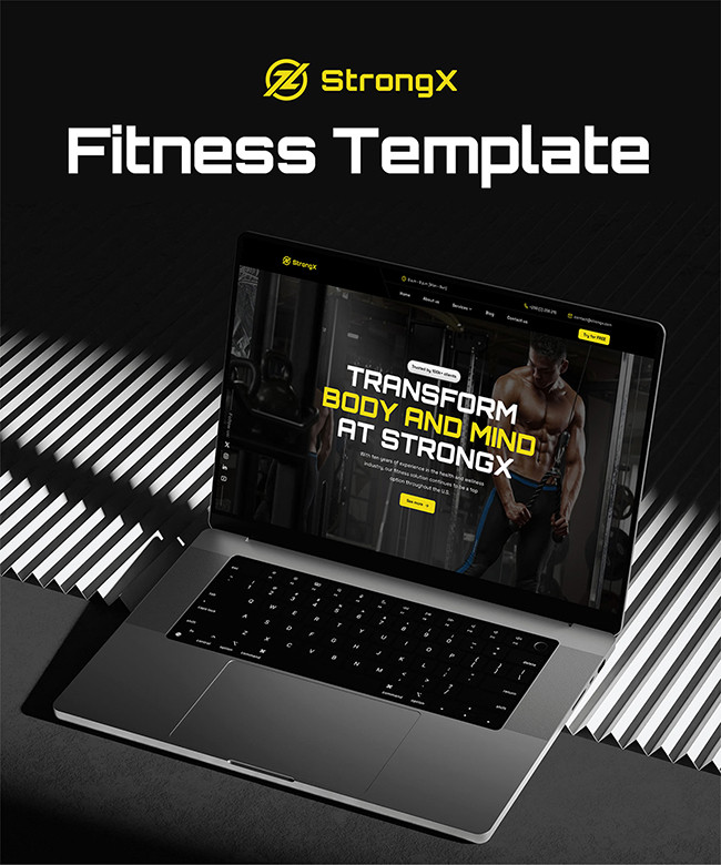 StrongX - Fitness Framer Template Thumbnail
