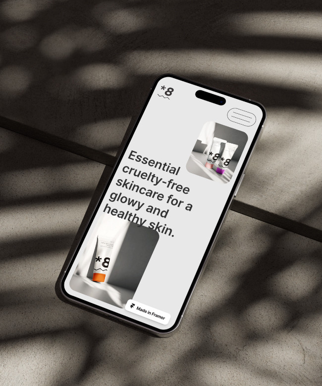 AtEight - Framer E-Commerce Template Thumbnail